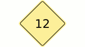 1a Road Sign XXL Sticker - Cream (12)