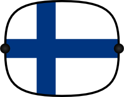 Sun Shade with Flag - Finland