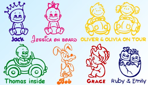 Example of our Baby Stickers