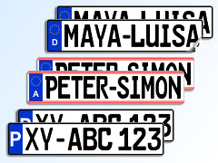 Licence Plate Sticker Set (2 pieces)