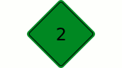 1a Road Sign XXL Aufkleber - Hellgrün (2)