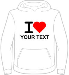 Hoodie "Your City" Ladies - With red heart