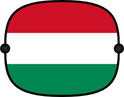Sonnenblende mit Flagge - Ungarn